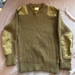 VINTAGE Kellwood military issue US Marine Corps sweater, size S 36, olive green